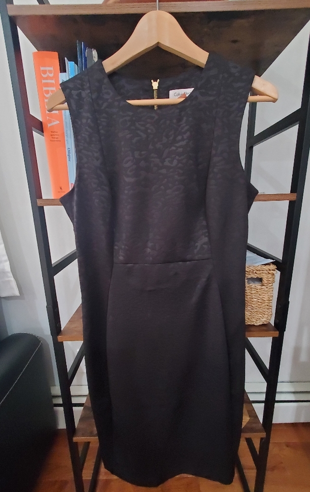 Calvin Klein black pencil dress